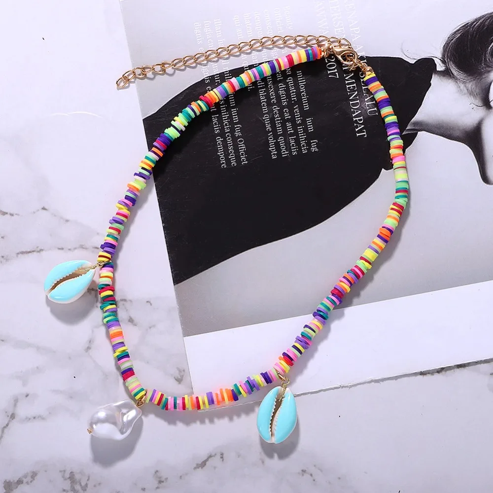 Dvacaman Boho красочные 2 шт./компл. бусы цепочка из нержавеющей стали этнические Многослойные Колье чокер с бусинами для женщин вечерние ювелирные изделия