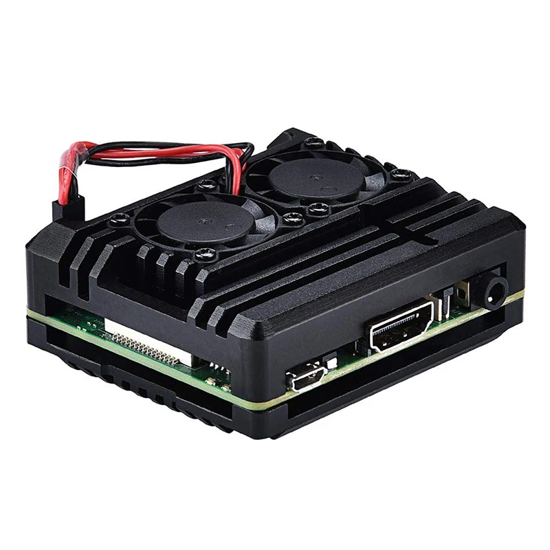 Aokin для Raspberry Pi 3A+ чехол теплоотвод Raspberry Pi 3A+ корпус алюминиевый сплав двойной вентилятор охлаждения чехол