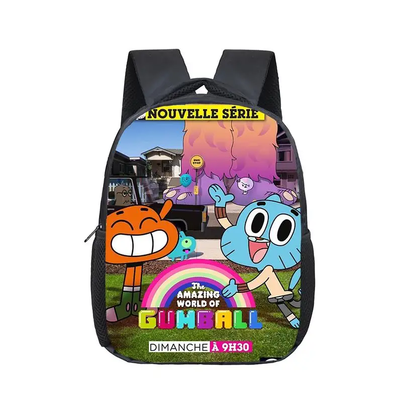 009 12 дюймов удивительный мир Gumball сумки для детского сада, школы книжные сумки Дети Малыш Детская сумка-рюкзак подарок - Цвет: 009