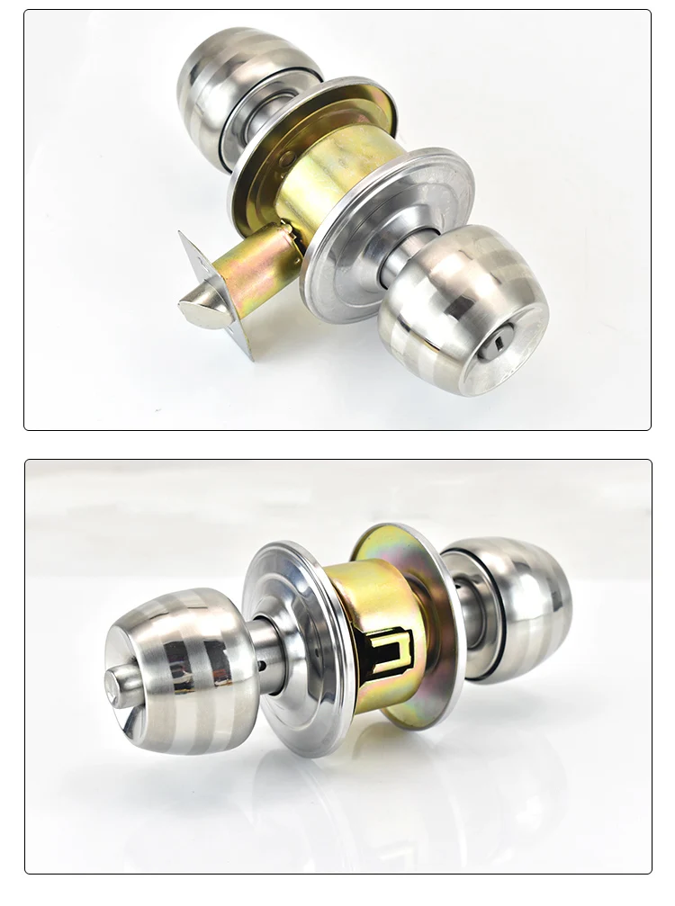 Ручка для входной двери замок из нержавеющей стали с ключом спальни гостиной