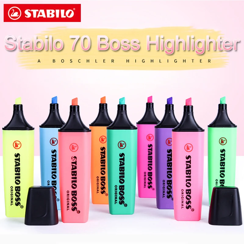 1 шт. текстовый маркер Stabilo Boss оригинальный 70 хайлайтер Детская технология с