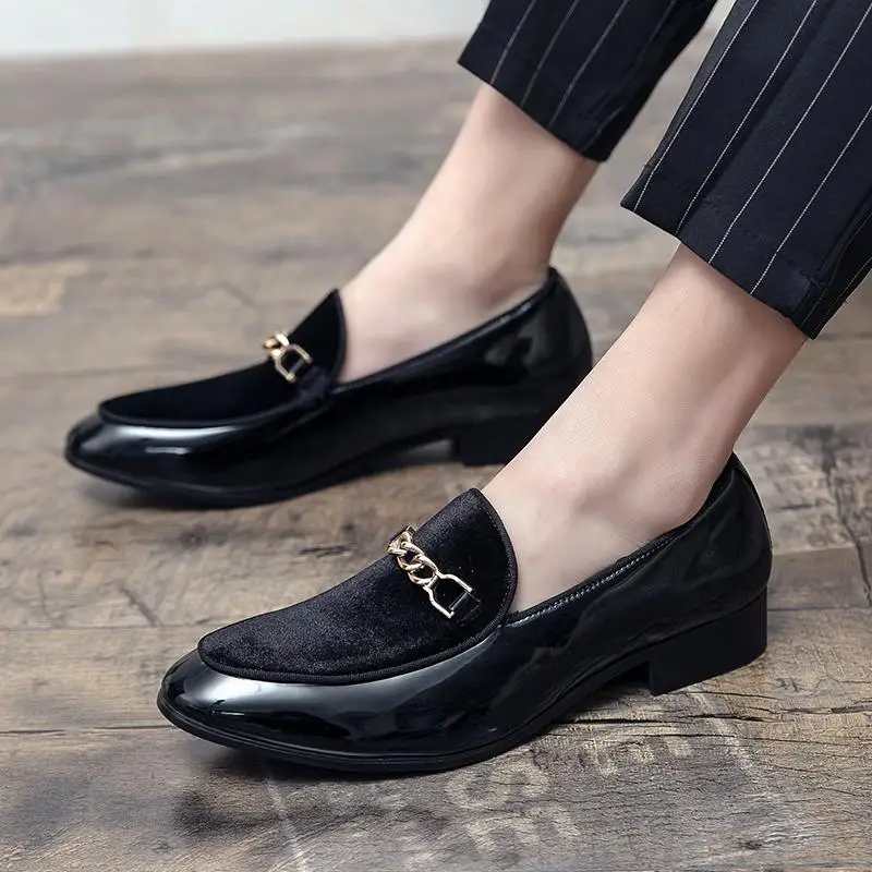 

Мужские черные лоферы на плоской подошве, удобная Уличная Повседневная обувь в британском стиле ретро, модная мужская обувь без шнуровки, ...