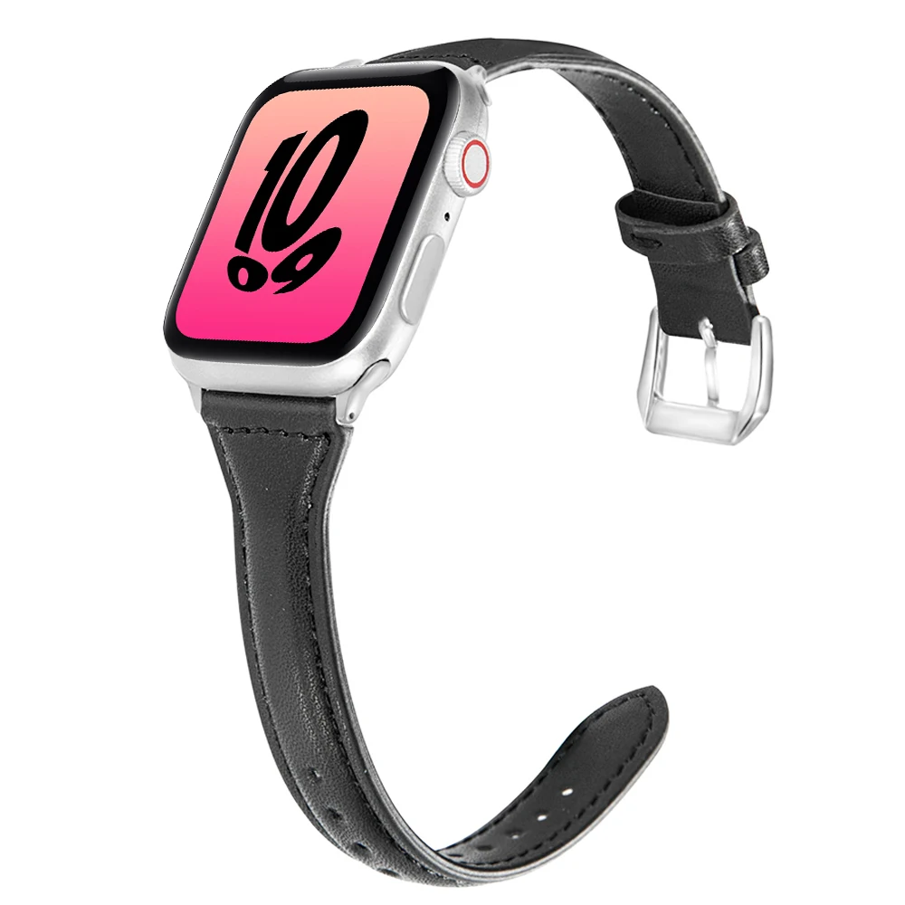 

Высококачественная кожаная Петля для iwatch серии 7 41 мм 45 мм 6 SE 5 4 3 2 1 44 мм тонкий ремешок для Apple Watch Band 38 мм 42 мм 40 мм