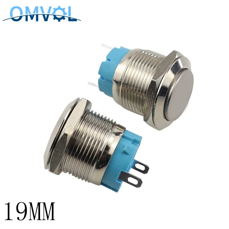 

19mm Meta Momentary Extended Push Button Switch 2pin Self-Locking 1NO