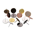 Основа для кабошона, нержавеющая сталь серьга с пустым основанием, 8, 10, 12, 14, 16 мм, серьги с плоским основанием, 20-50 шт.