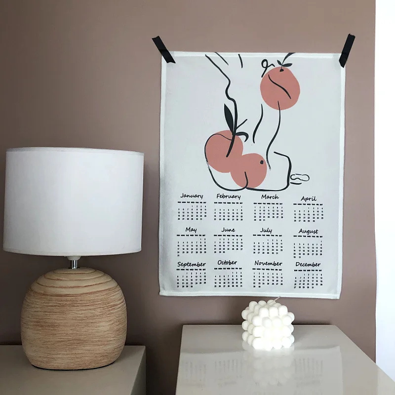 Скандинавское искусство 2020 календарь подвесной тканевый фон ткань украшение