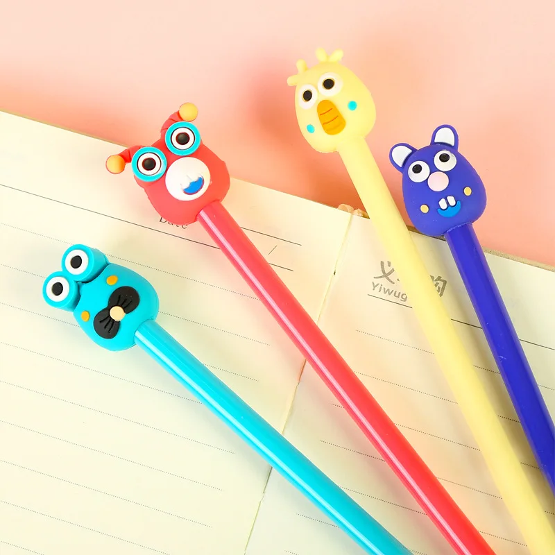 

40 pc/lot big animal eyes Gel ink pen/creative cartoon student office fountain water pen / signature pen/children gift