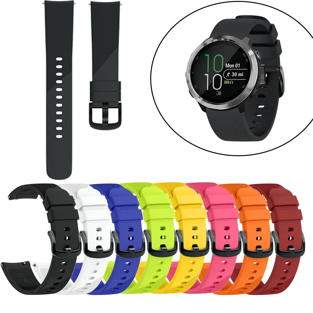 Silicone Bracelet For Garmin vivoactive3 music Forerunner 645 Soft Replacement Sport Wirst Band Watchband Strap |