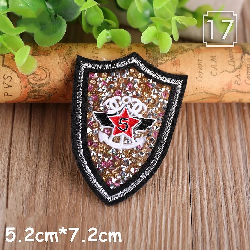 Модные нашивки Стразы со звездами и сердцами ручной работы для одежды с вышивкой