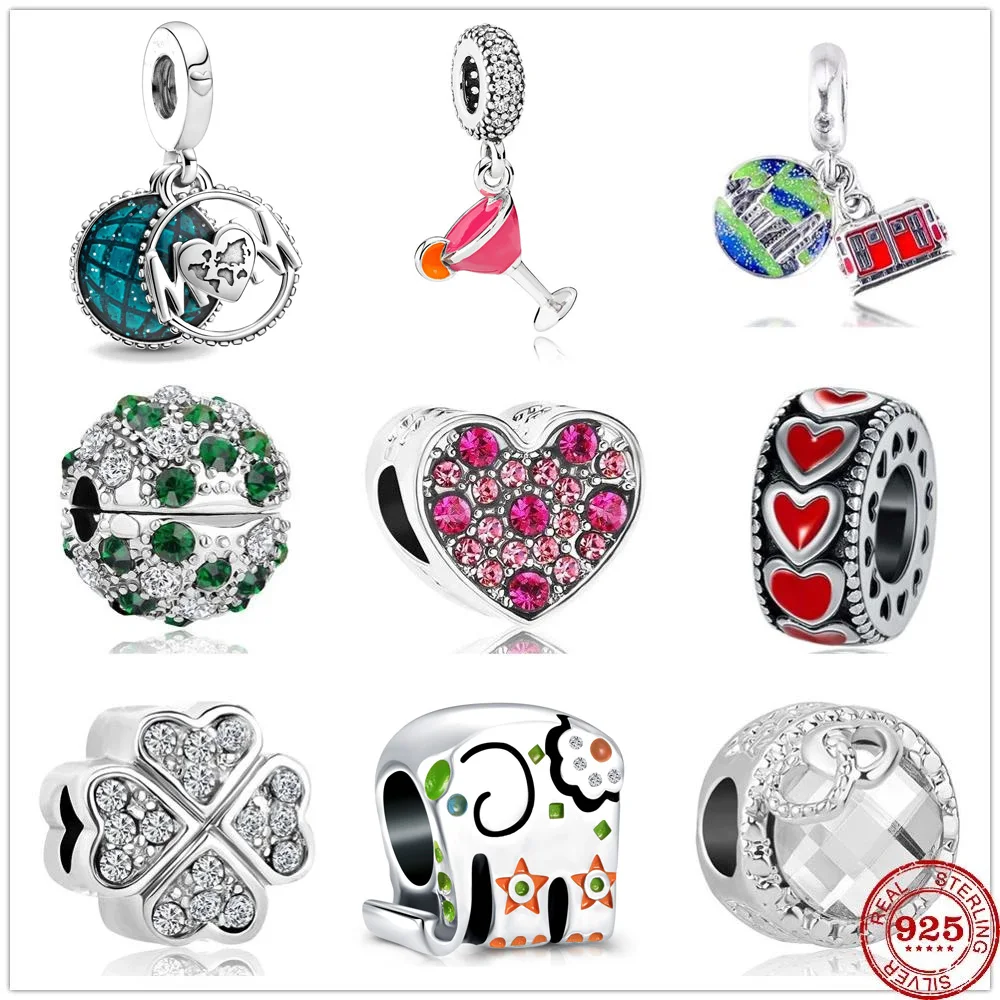 Новинка оригинальная подвеска в виде слона сердца вина подходят для