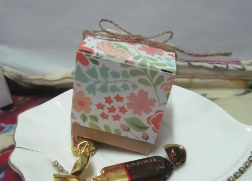 (30 шт./лот) Уникальная Свадебная подарочная коробка от Kraft кружевная для украшения