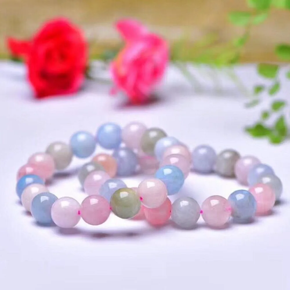 

Natural Candy Color Quartz Crystals Bead Healing Stones Bracelet 12mm