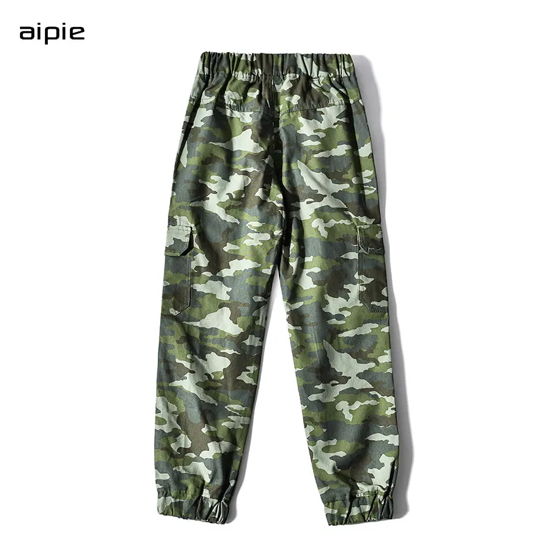 Детские брюки классические с карманами карго камуфляжные штаны принтом для