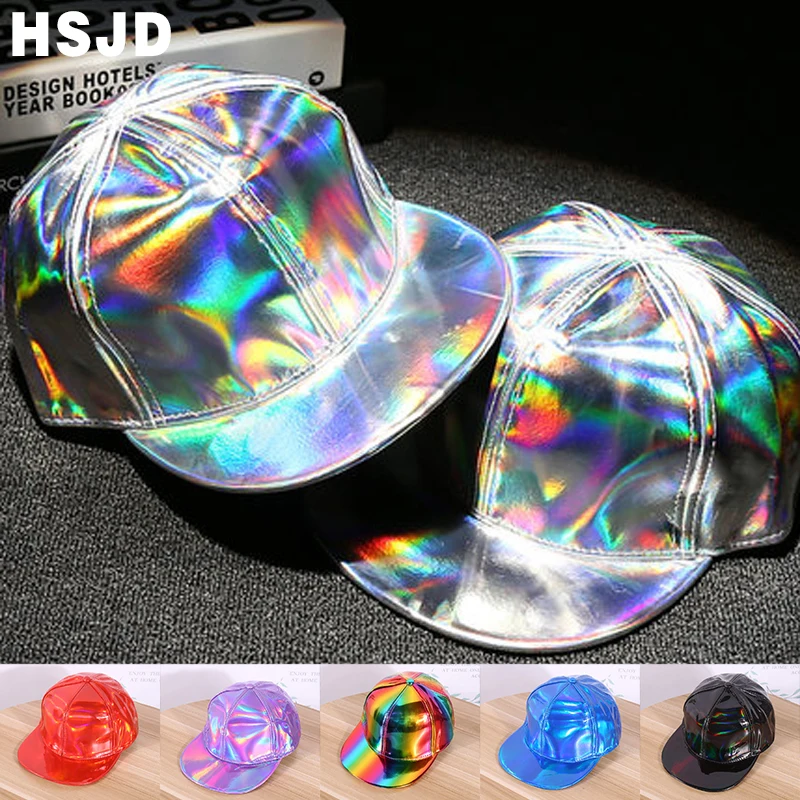 Бейсболка в стиле хип хоп одноцветная Лазерная бейсболка для мужчин и женщин
