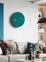 wall clock new creative fashion metal wood sticker modern design living room decorative 3d watch home decor