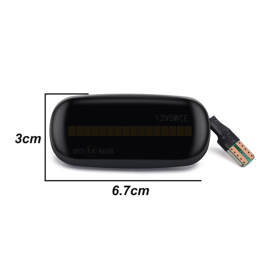 2 шт. светодиодный желтый динамический боковина крыла маркер указатель поворота