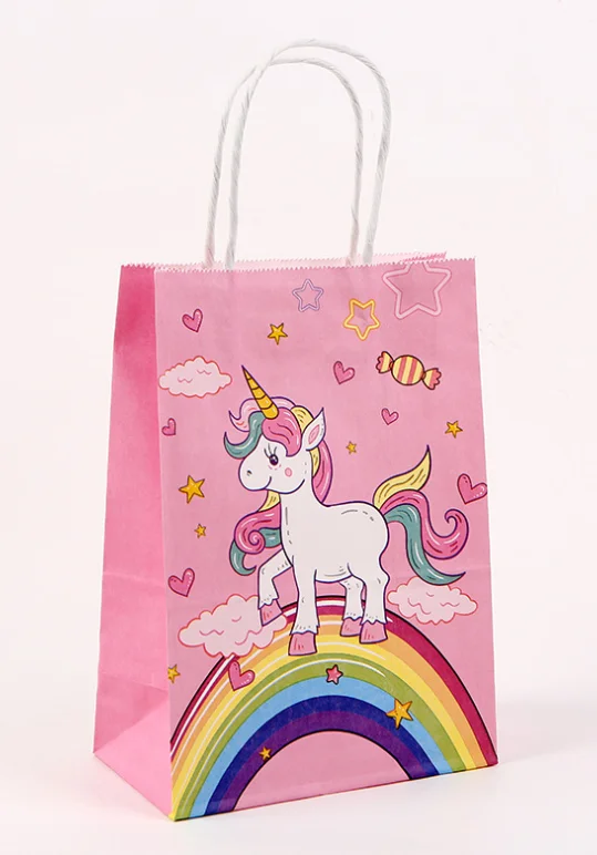 24 шт. Единорог тематические праздничные бумажные сумки конфеты Сумки Дети