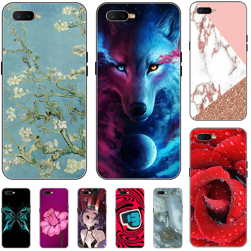 Для Oppo RX17 Neo чехол силиконовый мягкий цветочный мультяшный Прозрачный для K1 RX 17