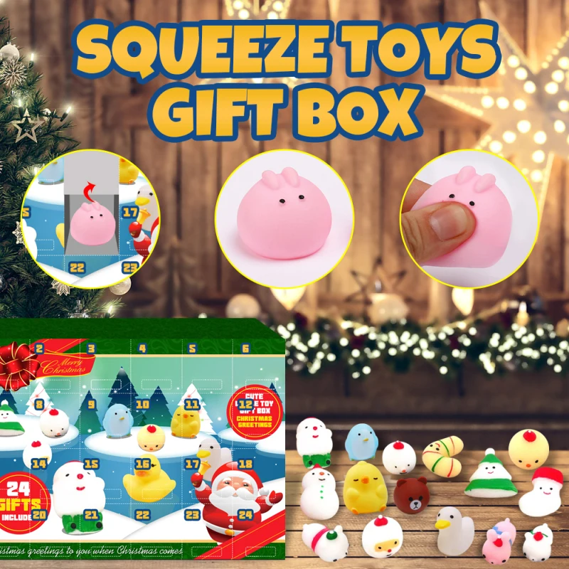 

Christmas Surprise Blind Box Xmas Toy Gift For Kids Countdown Calendar Dinosaur Santa Biology Learning Education Toys 2021 NEW