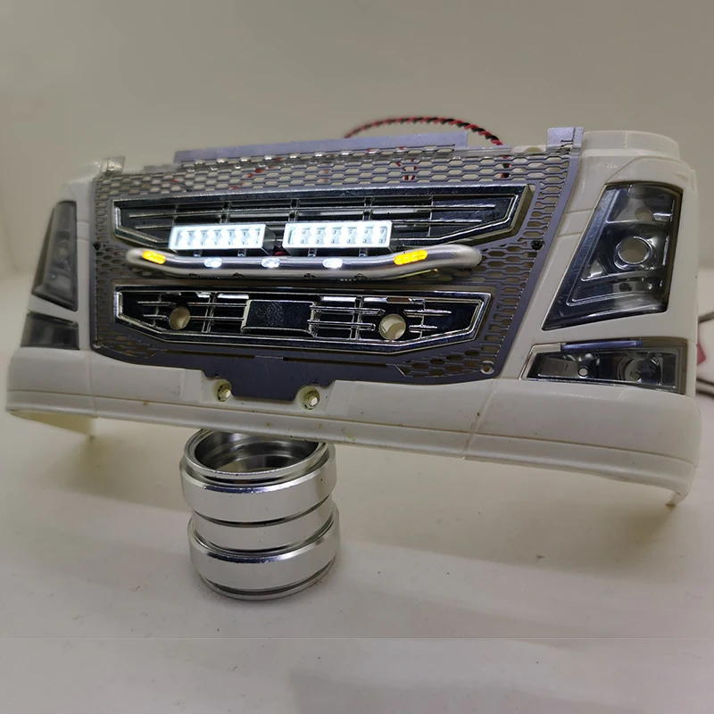 Светодиодный металлический налобный фонарь для 1/14 Tamiya RC Truck Car SCANIA R730 R470 R620 VOLVO FH12