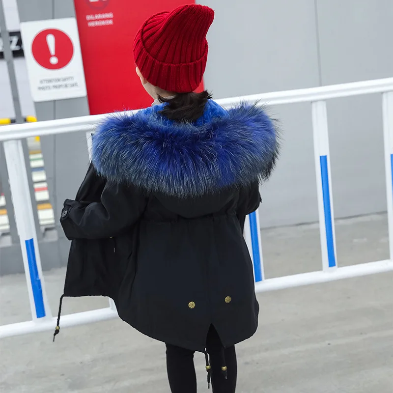 Детская куртка из натурального кроличьего меха с капюшоном | Мать и ребенок