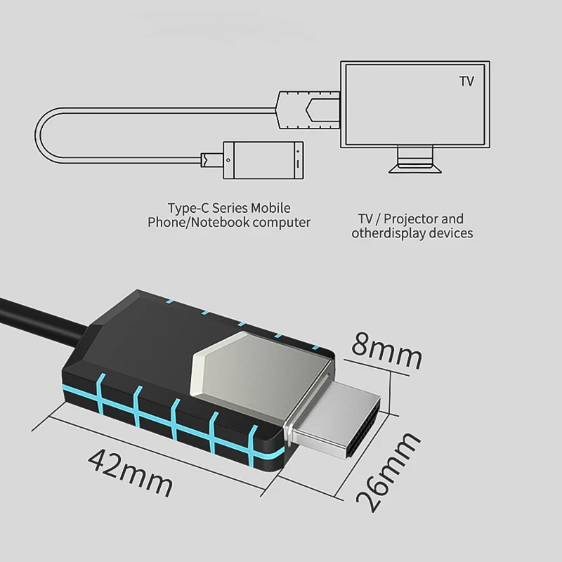 4k 30hz USB 3,1 USB-C к HDMI адаптер usb type C к HDMI кабель конвертер адаптер «Папа-мама» для ПК компьютер ТВ дисплей Ph