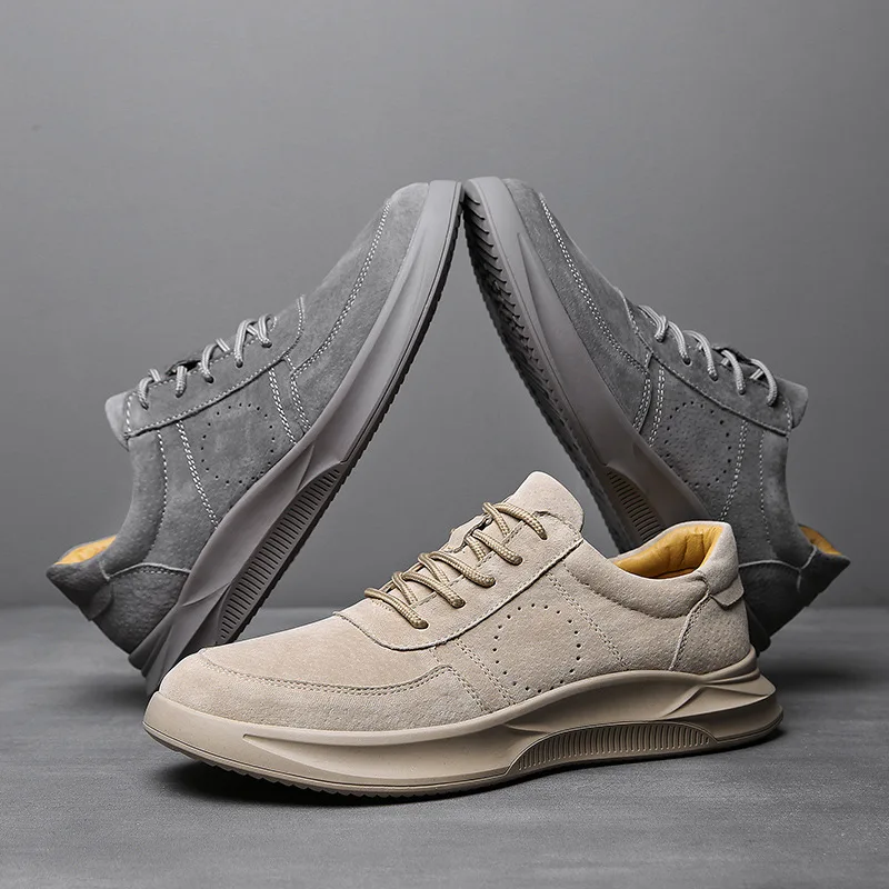 

skyaxmoto Men's boots men's low summer breathable Martin casual shoes spring men's shoes England tooling trend board men shoe