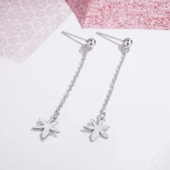 

Korean Version of The Fashion Femininity Simple Literature and Art Small Fresh Maple Leaf Leaves Luscuous Earrings SE208