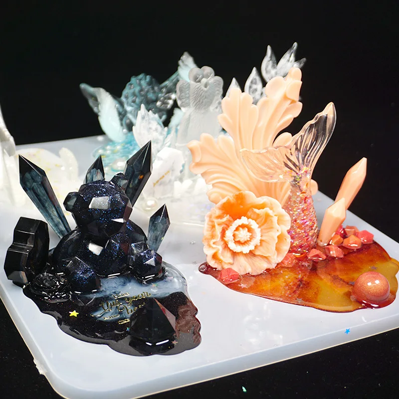 

Large Table Decoration Mold Coaster Set Multi-standard Cup Mat Silicone Molds For Resin DIY Crystal UV Glue Epoxy Resin Mold