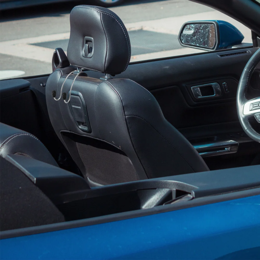 

1 Pair Stainless Steel Car Seat Hook Diamond Practical Car Headrest Hooks