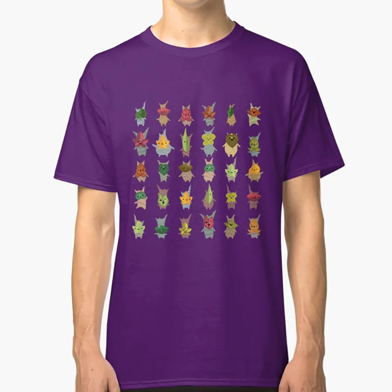 Фиолетовый Korok вечерние футболки korok koroks legend of zelda Breathe of the wild wind waker link korok наклейка для семян - Цвет: Фиолетовый
