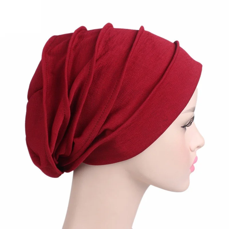 

New thickened elastic cotton cap headtie chemo cap