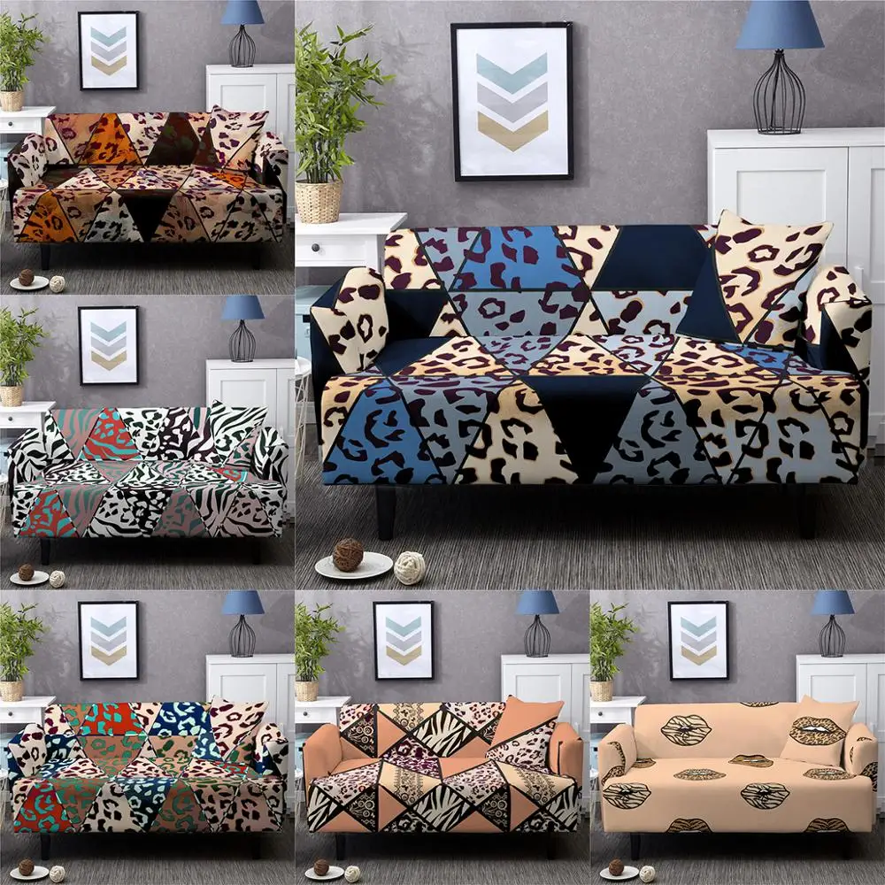 Boniu чехол для дивана с леопардовым геометрическим принтом секционный угловой