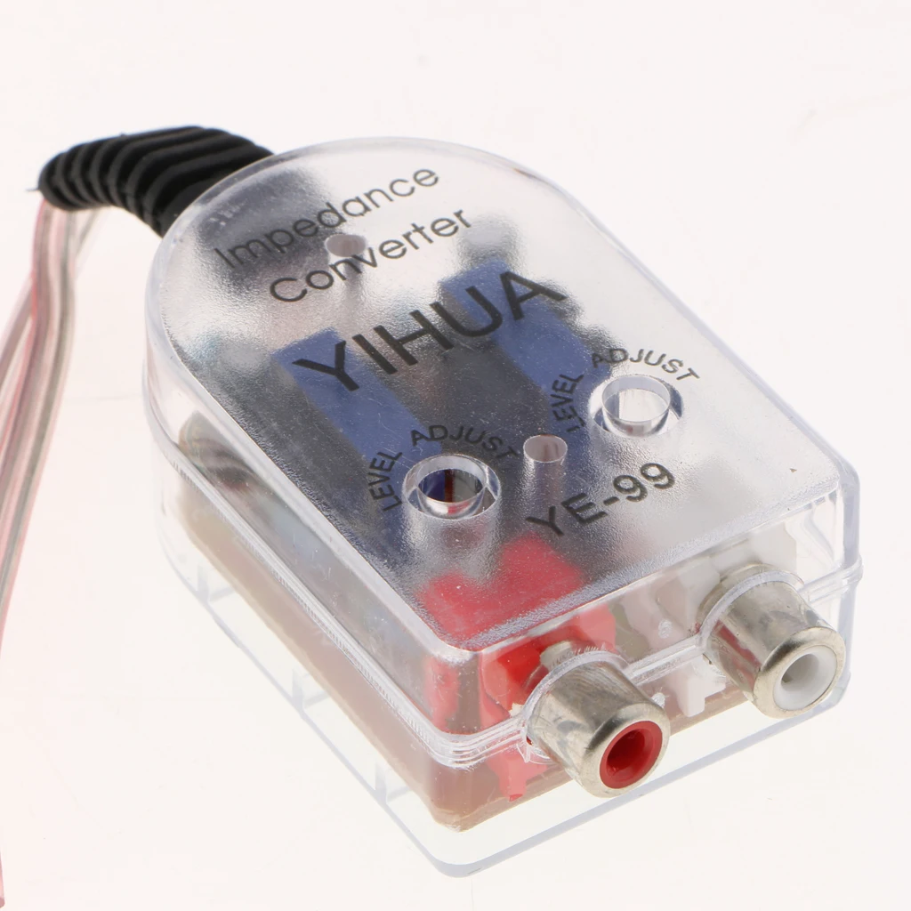 Автомобильный линейный выход 2 RCA вход высокое-низкое сопротивление аудио