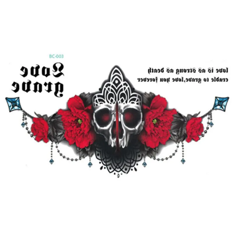 

1 Sheet Chest Body Tattoo Temporary Waterproof Jewelry Lace Totem Lotus Mandala tatto Decal Waist Art Tatoo Sticker Women