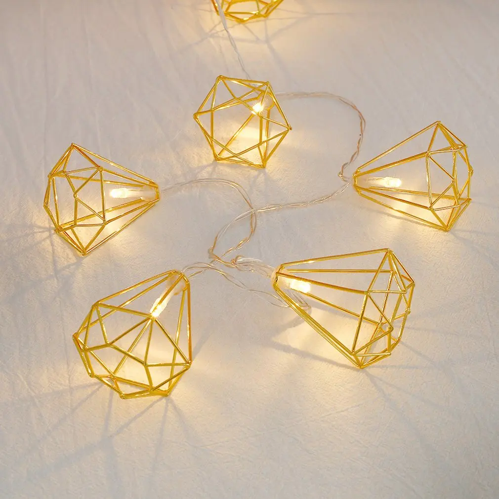 10Led кованого железа металла простой промышленный ветер многоугольник Украшения