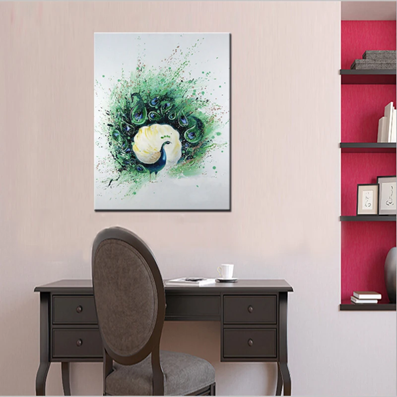 Mintura Art абстрактные картины на холсте Ручная роспись павлин картина с животными