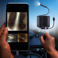 5 57mm car endoscope video usb endoscopic 480p sewer pipe borescope type c inspection flexible camera for android smartphone pc