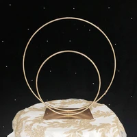 10PCS Wedding Arch Round Metal Flower Stand Gold Silver Circle Floral Decoration Event Party Decorative Frame Tall Vases