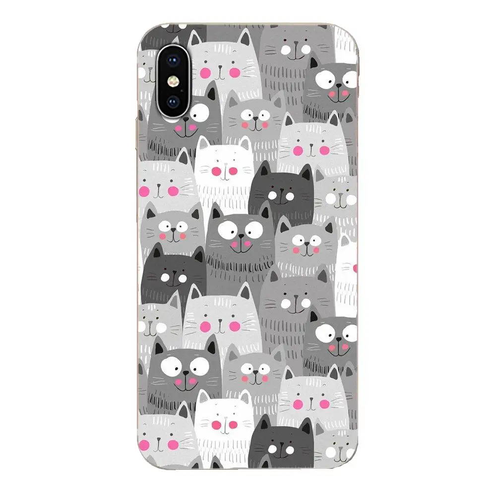 Чехлы для телефонов с рисунком Apple iPhone 11 Pro X XS Max XR 4 4S 5 5C 5S SE SE2 6 6S 7 8 Plus кошка собака