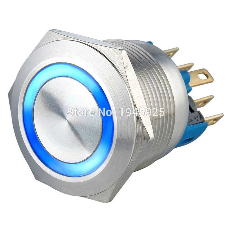 10 шт. 22 мм светодиод из нержавеющей стали 12 В мгновенный или самоблокирующийся