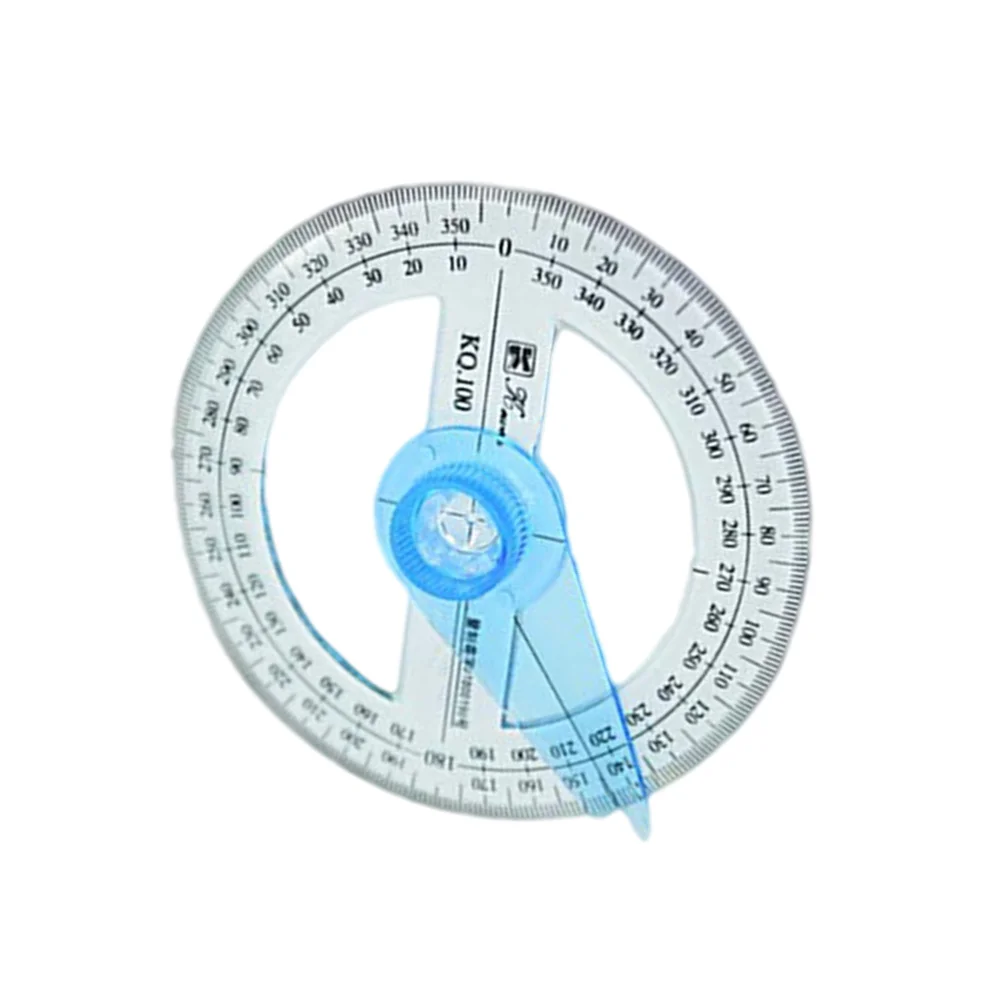 

2Pcs 360-degree Circle Protractor For Primary School Students Transparent Full Circle Goniasmometer Rotating Protractors