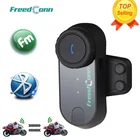 Оригинальная гарнитура для мотоциклетного шлема FreedConn, беспроводная гарнитура 800 м, внутренняя связь для 3 rider, Bluetooth внутренняя связь с открытым лицом