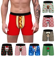onelinefox christmas mens underwear boxer spandex homme print 3d boxershorts boxers panties male underpants plus size