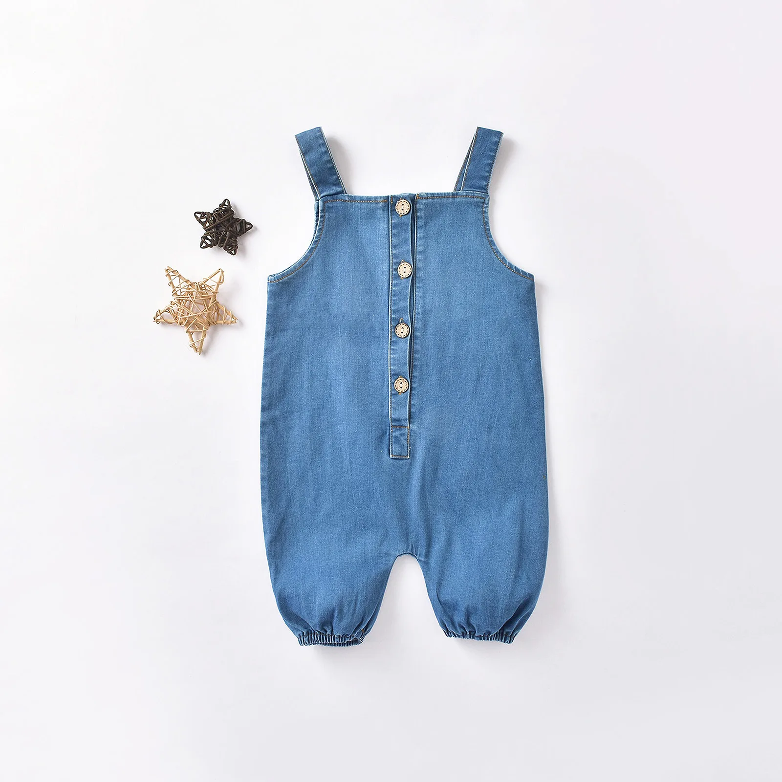 Джинсовый комбинезон для мальчиков и девочек на возраст от 0 до 18 месяцев|Ромперы|