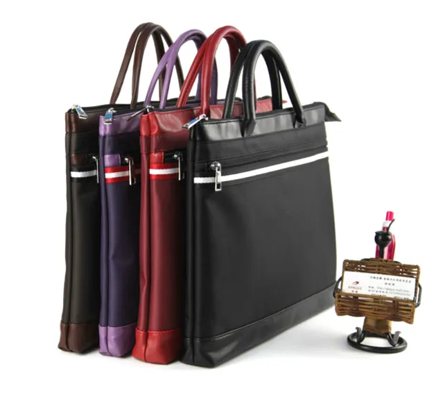 High-end portable double layers fashion business men and women briefcase bag document fillings office computer | Канцтовары для