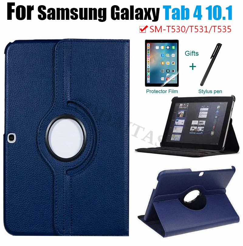 360 Вращающийся чехол подставка для Samsung Galaxy Tab 4 10 1 SM T530 T531 T535 принципиально ручка +