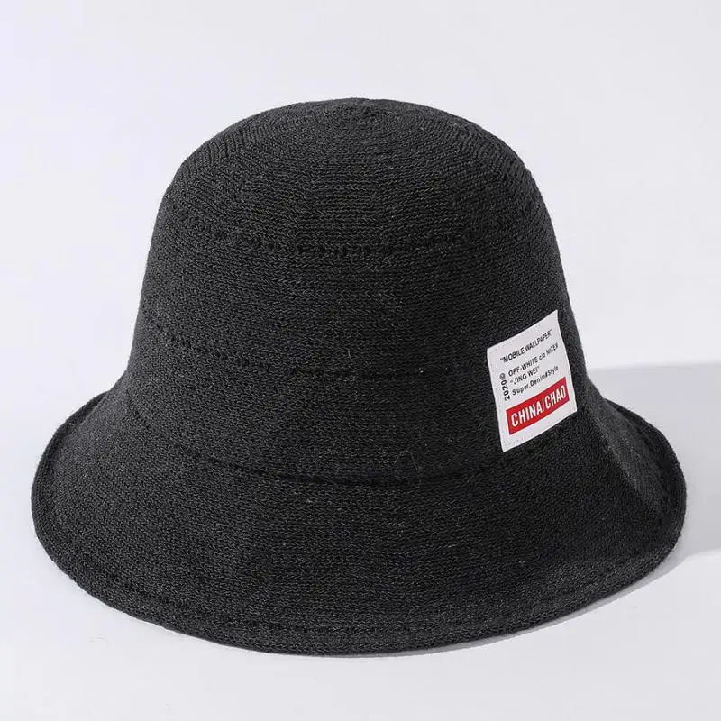 

COKK Bucket Hat Women Summer Spring Knitted Hats For Women Foldable Bob Cap Female Vintage Casual Fishing Hat