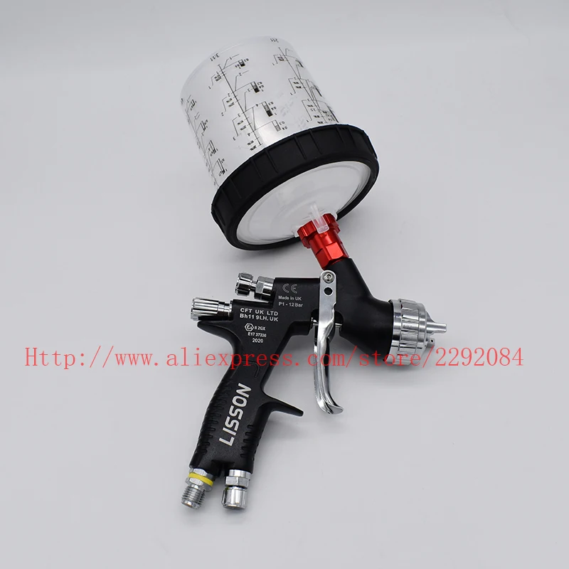 

Spray Gun GTI Pro with 600ml PPS H/O Quick Painting Cup and Adapter Paint Gun Paint Mixing Cup Air Spay Gun Paint Sprayer