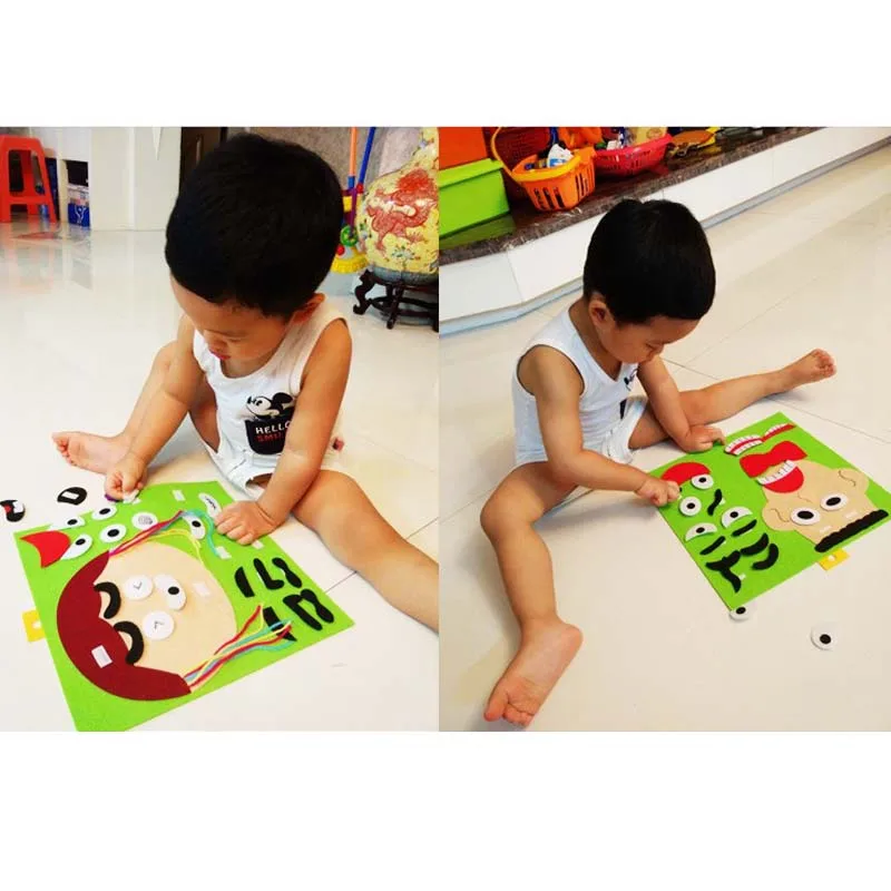 Детские обучающие игрушки DIY головоломки для изменения эмоций креативные